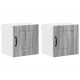 Sonata H Горен кухненски шкаф с рафт 2 pcs Сив Сонома 40 x 31 x 40 см