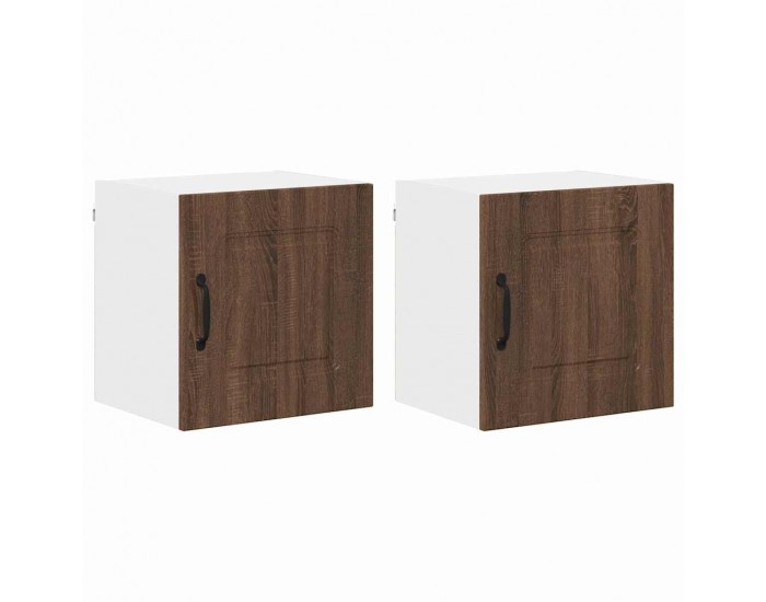 Sonata H Горен кухненски шкаф с рафт 2 pcs Кафяв дъб 40 x 31 x 40 см