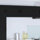 Sonata H Горен кухненски шкаф Черно 50 x 31 x 40 см Инженерно дърво