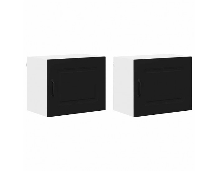 Sonata H Горен кухненски шкаф с рафт с врата 2 pcs Черно 50 x 31 x 40 см