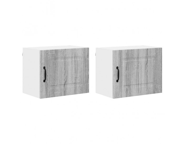 Sonata H Горен кухненски шкаф с рафт 2 pcs Сив Сонома 50 x 31 x 40 см