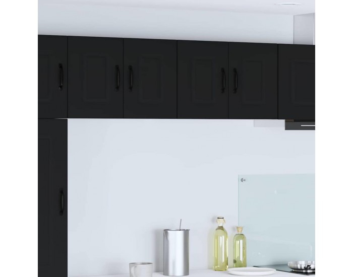 Sonata H Горен кухненски шкаф с рафт с врата 2 pcs Черно 60 x 31 x 40 см