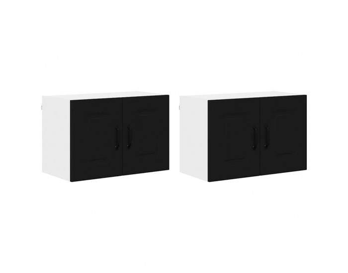 Sonata H Горен кухненски шкаф с рафт с врата 2 pcs Черно 60 x 31 x 40 см