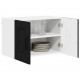 Sonata H Горен кухненски шкаф с рафт с врата 2 pcs Черно 60 x 31 x 40 см