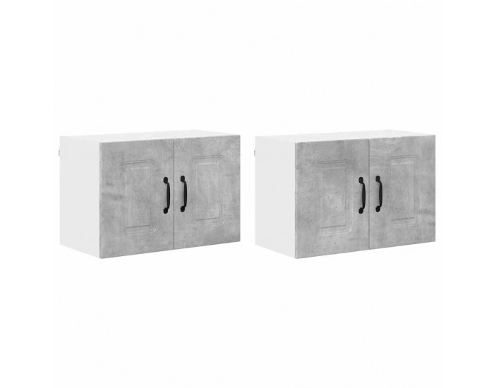 Sonata H Горен кухненски шкаф 2 pcs Циментено сиво 60 x 31 x 40 см