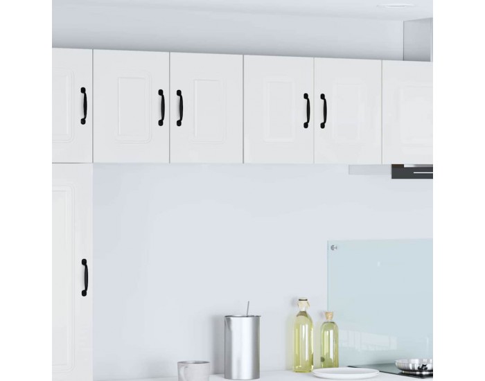 Sonata H Горен кухненски шкаф с рафт Лъскаво бяло 60 x 31 x 40 см
