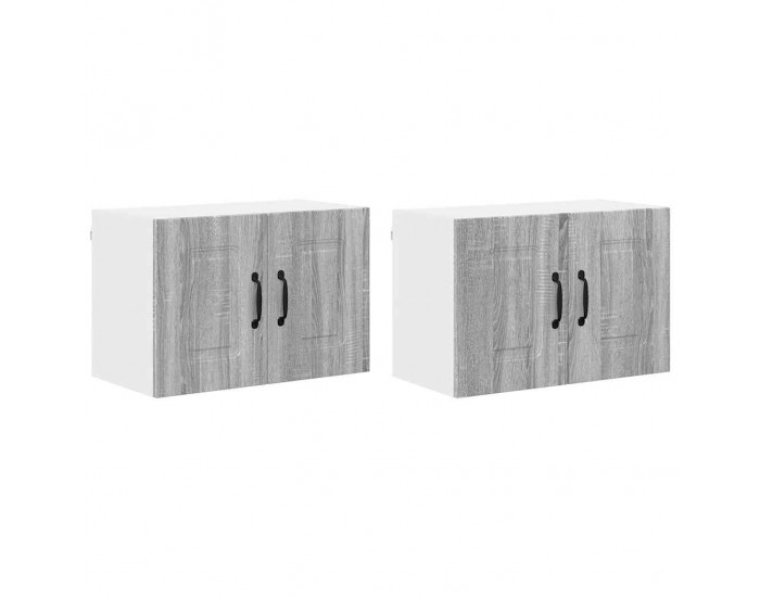 Sonata H Горен кухненски шкаф с рафт 2 pcs Сив Сонома 60 x 31 x 40 см