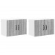 Sonata H Горен кухненски шкаф с рафт 2 pcs Сив Сонома 60 x 31 x 40 см