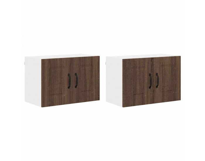 Sonata H Горен кухненски шкаф с рафт 2 pcs Кафяв дъб 60 x 31 x 40 см