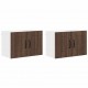 Sonata H Горен кухненски шкаф с рафт 2 pcs Кафяв дъб 60 x 31 x 40 см