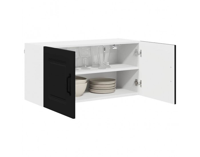 Sonata H Горен кухненски шкаф Черно 80 x 31 x 40 см Инженерно дърво