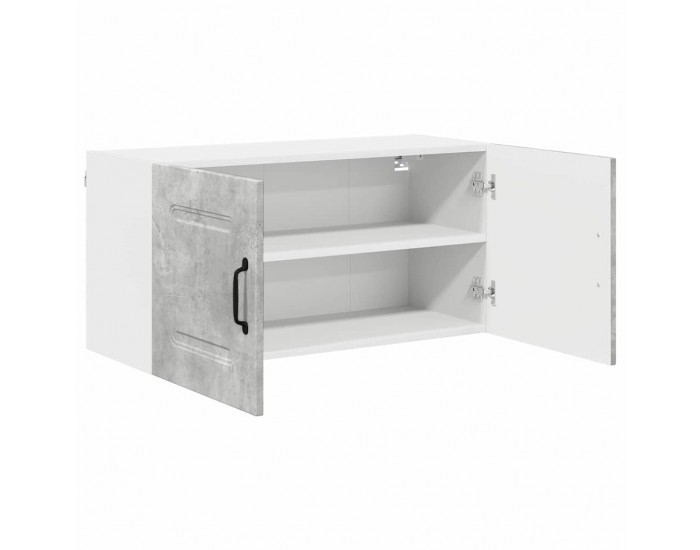 Sonata H Горен кухненски шкаф с рафт Циментено сиво 80 x 31 x 40 см
