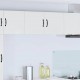 Sonata H Горен кухненски шкаф с рафт Лъскаво бяло 80 x 31 x 40 см