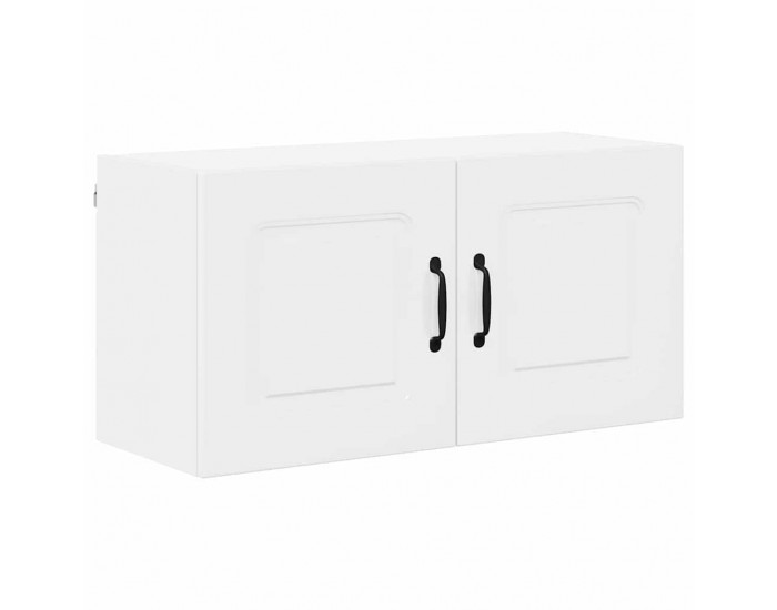 Sonata H Горен кухненски шкаф с рафт Лъскаво бяло 80 x 31 x 40 см