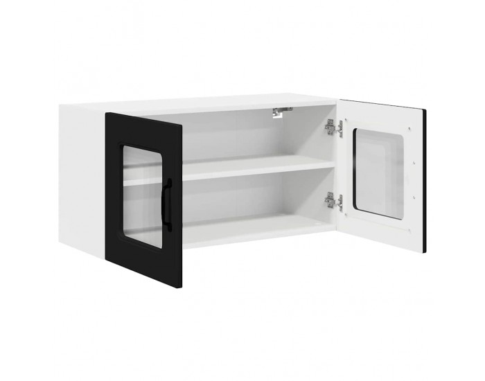 Sonata H Горен кухненски шкаф Черно 80 x 31 x 40 см Инженерно дърво