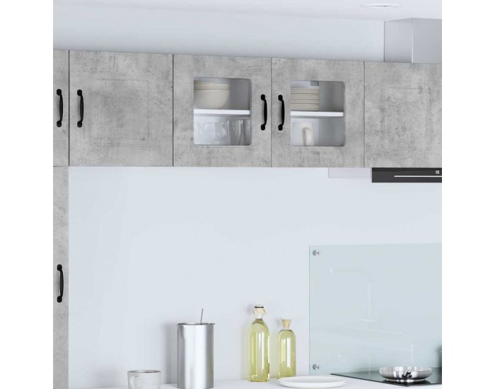 Sonata H Горен кухненски шкаф с рафт Циментено сиво 80 x 31 x 40 см