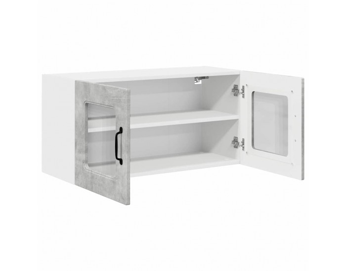 Sonata H Горен кухненски шкаф с рафт Циментено сиво 80 x 31 x 40 см