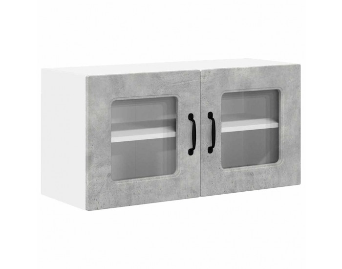 Sonata H Горен кухненски шкаф с рафт Циментено сиво 80 x 31 x 40 см