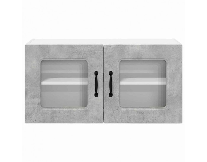 Sonata H Горен кухненски шкаф с рафт Циментено сиво 80 x 31 x 40 см