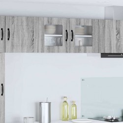 Sonata H Горен кухненски шкаф Сив Сонома 80 x 31 x 40 см Инженерно дърво - Bucătării modulare