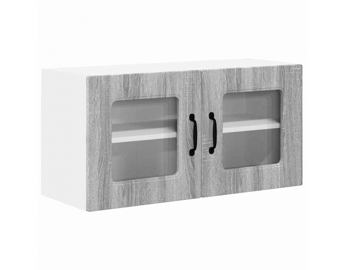 Sonata H Горен кухненски шкаф Сив Сонома 80 x 31 x 40 см Инженерно дърво