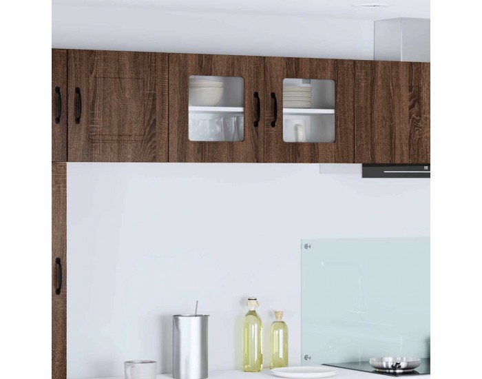 Sonata H Горен кухненски шкаф Кафяв дъб 80 x 31 x 40 см Инженерно дърво