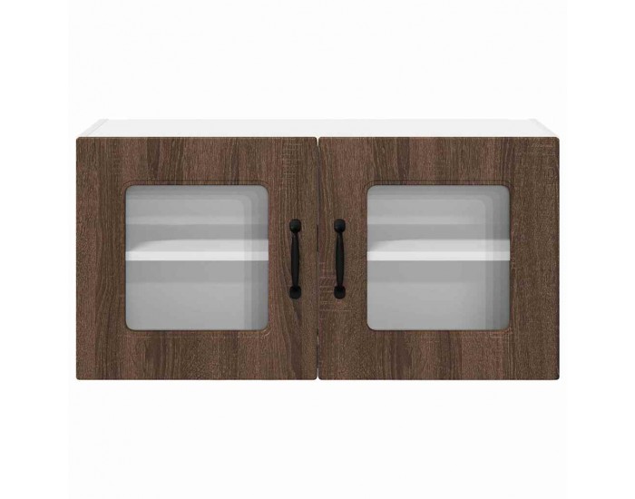 Sonata H Горен кухненски шкаф Кафяв дъб 80 x 31 x 40 см Инженерно дърво