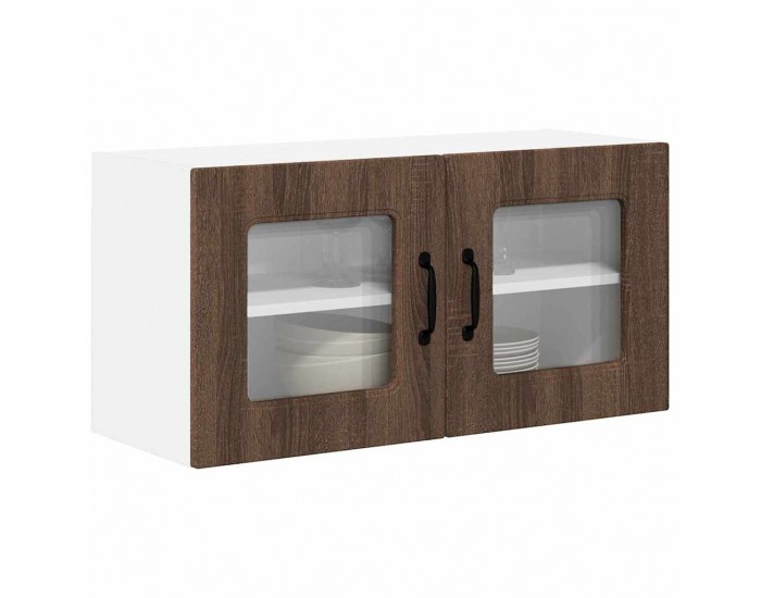 Sonata H Горен кухненски шкаф Кафяв дъб 80 x 31 x 40 см Инженерно дърво