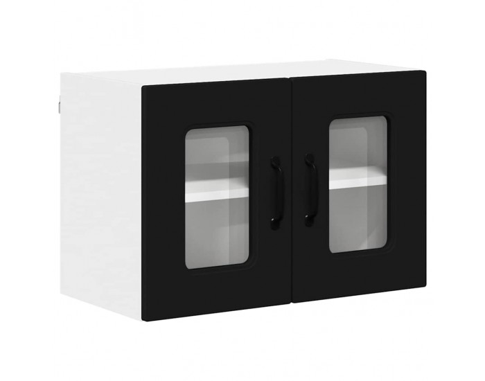 Sonata H Горен кухненски шкаф с рафт с врата 2 pcs Черно 60 x 31 x 40 см