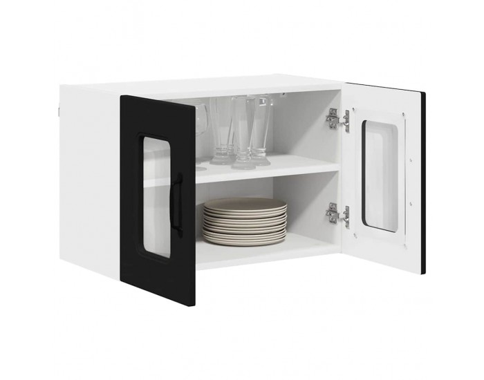 Sonata H Горен кухненски шкаф с рафт с врата 2 pcs Черно 60 x 31 x 40 см