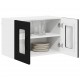 Sonata H Горен кухненски шкаф с рафт с врата 2 pcs Черно 60 x 31 x 40 см