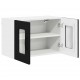 Sonata H Горен кухненски шкаф с рафт с врата 2 pcs Черно 60 x 31 x 40 см