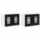 Sonata H Горен кухненски шкаф с рафт с врата 2 pcs Черно 60 x 31 x 40 см