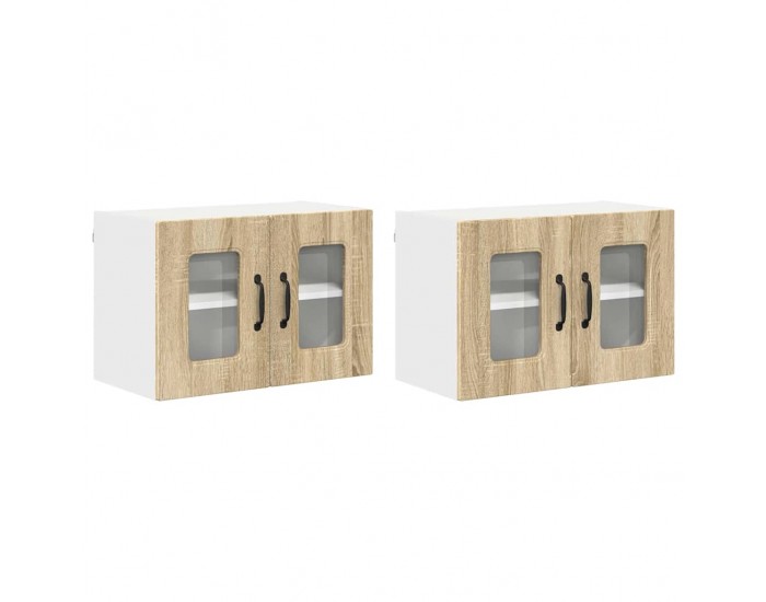 Sonata H Горен кухненски шкаф с рафт 2 pcs Сонома дъб 60 x 31 x 40 см
