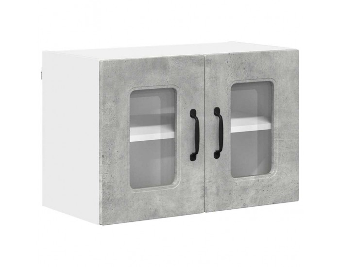 Sonata H Горен кухненски шкаф с рафт Циментено сиво 60 x 31 x 40 см