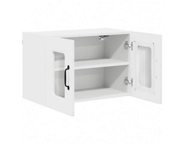 Sonata H Горен кухненски шкаф с рафт Лъскаво бяло 60 x 31 x 40 см