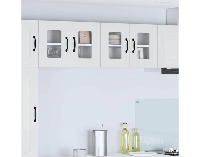 Sonata H Горен кухненски шкаф с рафт 2 pcs Лъскаво бяло 60 x 31 x 40 см