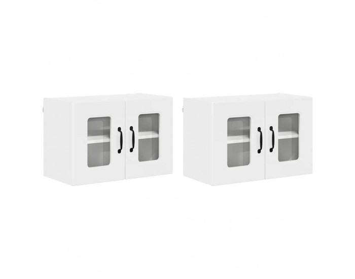 Sonata H Горен кухненски шкаф с рафт 2 pcs Лъскаво бяло 60 x 31 x 40 см