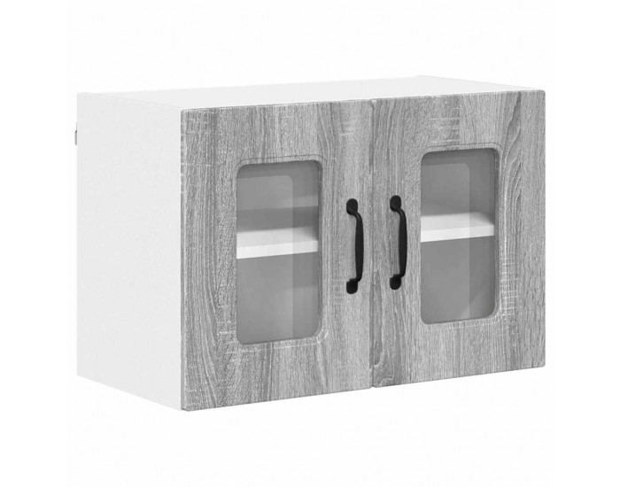 Sonata H Горен кухненски шкаф с рафт 2 pcs Сив Сонома 60 x 31 x 40 см