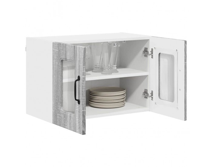Sonata H Горен кухненски шкаф с рафт 2 pcs Сив Сонома 60 x 31 x 40 см