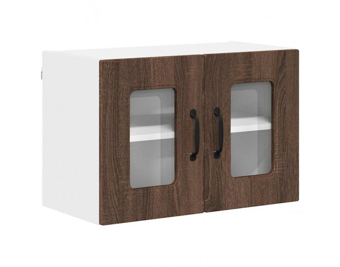 Sonata H Горен кухненски шкаф с рафт 2 pcs Кафяв дъб 60 x 31 x 40 см