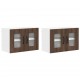 Sonata H Горен кухненски шкаф с рафт 2 pcs Кафяв дъб 60 x 31 x 40 см