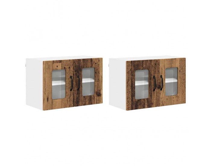 Sonata H Горен кухненски шкаф с рафт 2 pcs Старо дърво 60 x 31 x 40 см