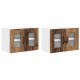 Sonata H Горен кухненски шкаф с рафт 2 pcs Старо дърво 60 x 31 x 40 см