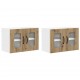Sonata H Горен кухненски шкаф 2 pcs Дъб 60 x 31 x 40 см Инженерно дърво