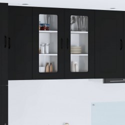 Sonata H Горен кухненски шкаф с рафт с врата 2 pcs Черно 40 x 31 x 80 см - Bucătării modulare
