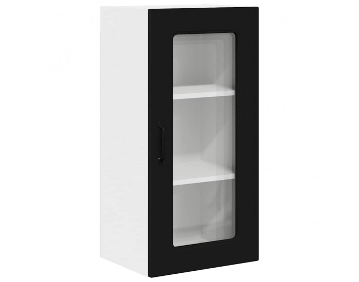 Sonata H Горен кухненски шкаф с рафт с врата 2 pcs Черно 40 x 31 x 80 см