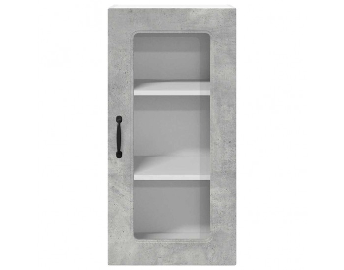 Sonata H Горен кухненски шкаф с рафт Циментено сиво 40 x 31 x 80 см