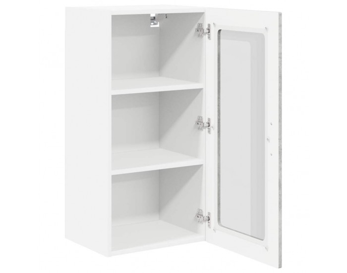 Sonata H Горен кухненски шкаф с рафт Циментено сиво 40 x 31 x 80 см