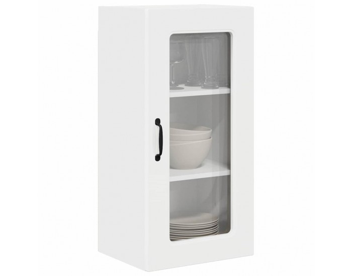 Sonata H Горен кухненски шкаф с рафт 2 pcs Лъскаво бяло 40 x 31 x 80 см
